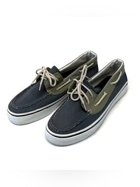 Dexter Men's Canvas Boat Shoes Sneakers Navy Khaki Size 8 NWT Deadstock